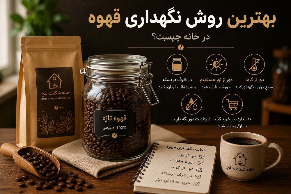 بهترین روش نگهداری قهوه در خانه